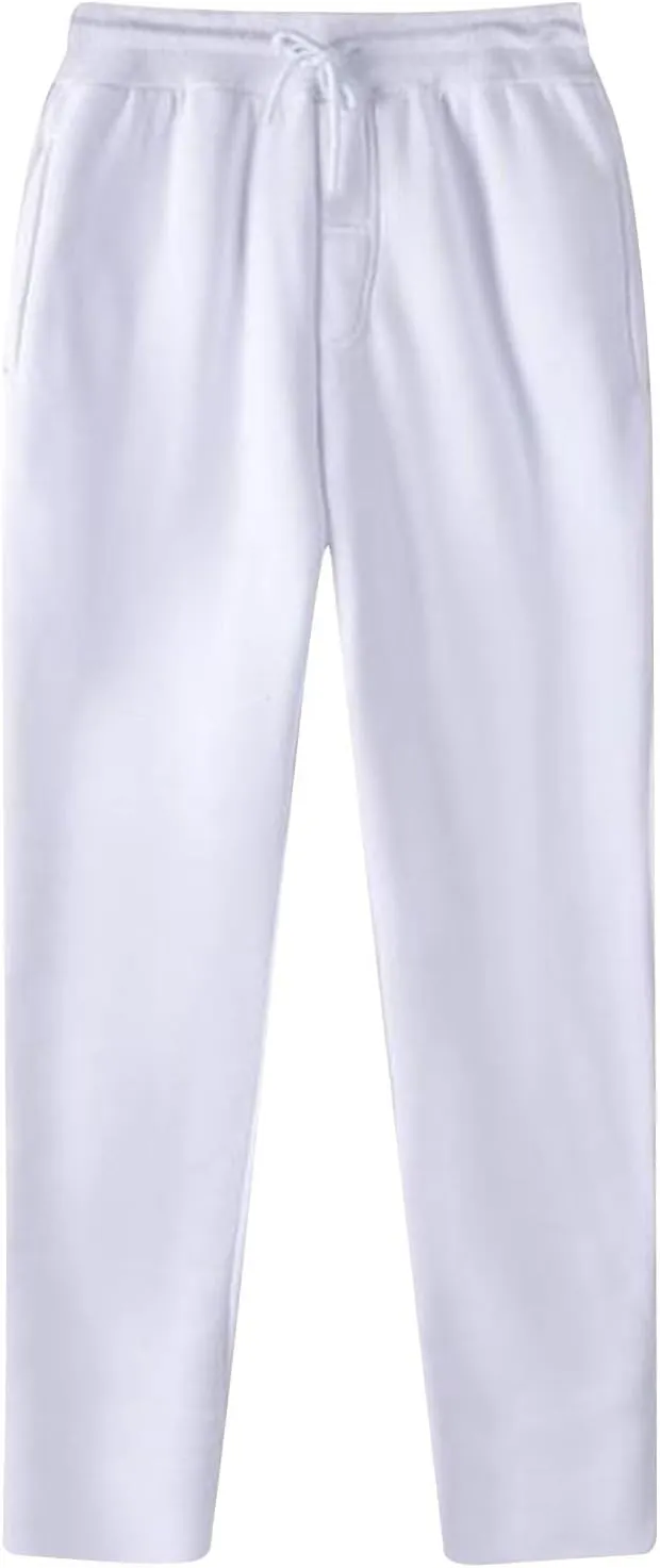Mens Cargo Pants Casual Elastic Joggers Athletic Pants Straight Sweatpants Athletic Lounge Trousers with Pockets