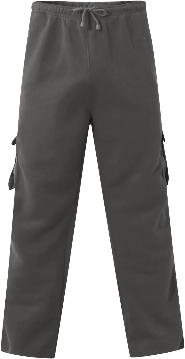 Mens Cargo Pants Casual Hiking Lounge Pants Elastic Joggers Athletic Pants Loose Straight Sweatpants with Pockets