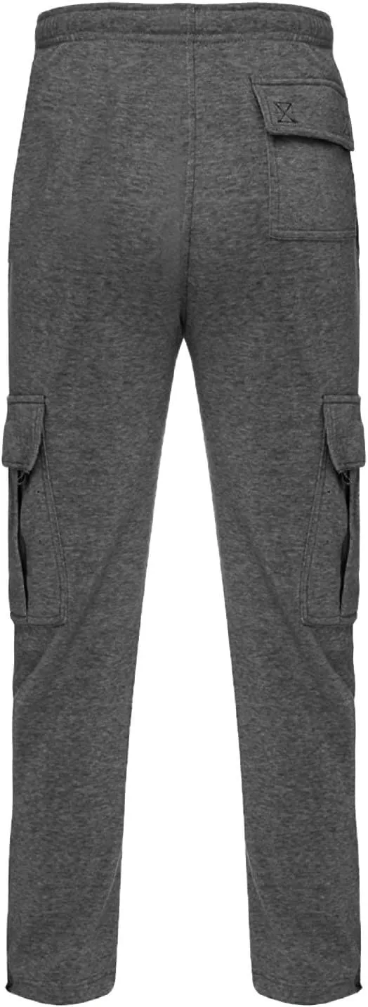 Mens Cargo Pants Casual Joggers Athletic Pants Cotton Loose Straight Sweatpants