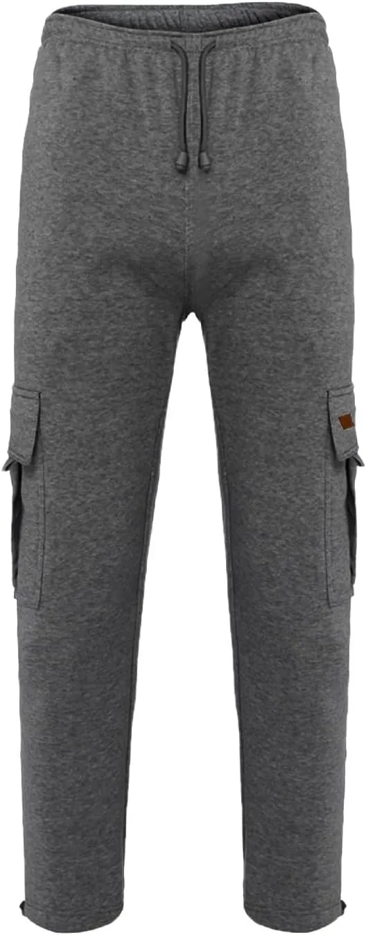 Mens Cargo Pants Casual Joggers Athletic Pants Cotton Loose Straight Sweatpants