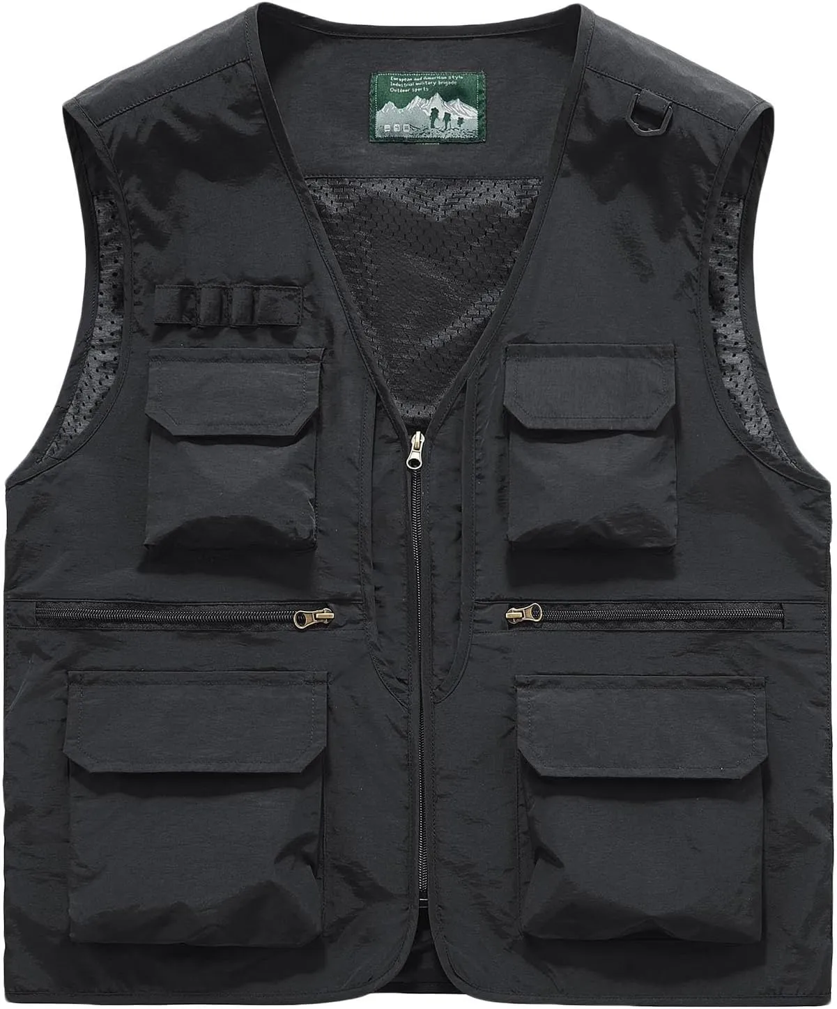 Men's Casual Lightweight Outdoor Vest Fishing Work Utility Safari Travel Photo Cargo Vest Jacket with Multi Pockets