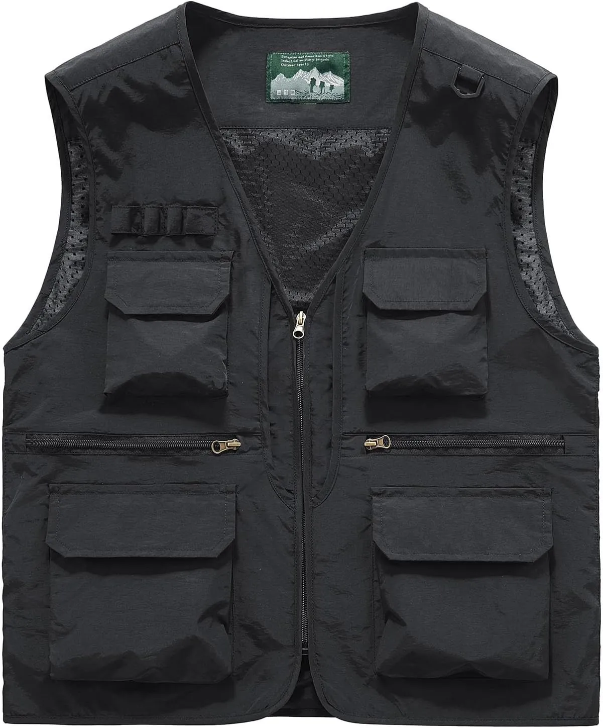 Men's Casual Lightweight Outdoor Vest Fishing Work Utility Safari Travel Photo Cargo Vest Jacket with Multi Pockets