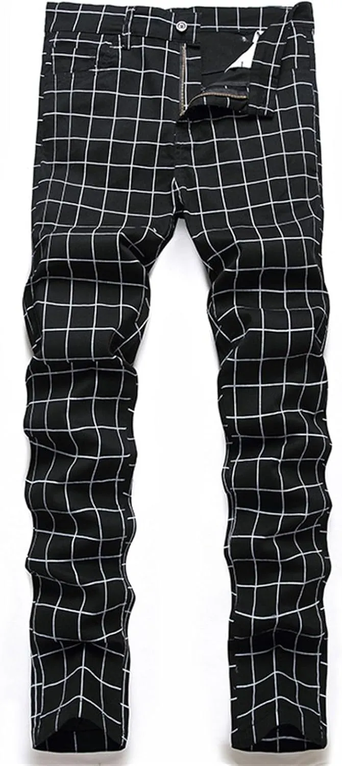 Men's Classic Multi-Pocket Relaxed Straight Leg Plus Size Fashion Pants Straight Mid Rise Jeans Men's Pants Jeans