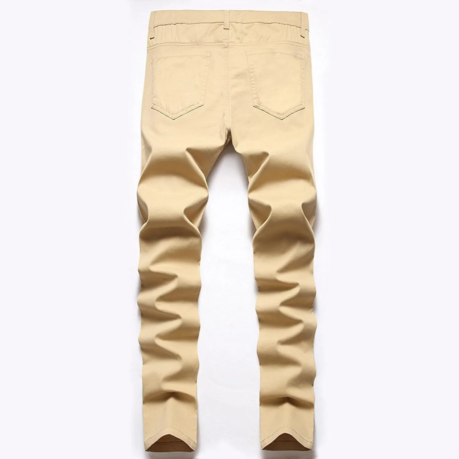 Men's Classic Multi-Pocket Relaxed Straight Leg Plus Size Fashion Pants Straight Mid Rise Jeans Men's Pants Jeans