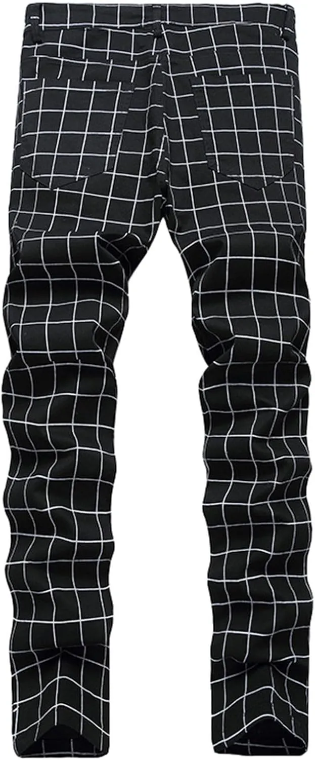 Men's Classic Multi-Pocket Relaxed Straight Leg Plus Size Fashion Pants Straight Mid Rise Jeans Men's Pants Jeans