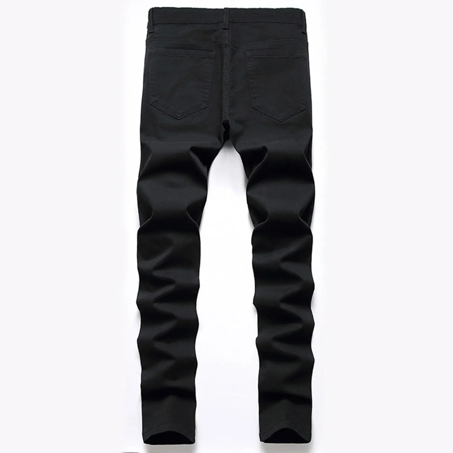 Men's Classic Multi-Pocket Relaxed Straight Leg Plus Size Fashion Pants Straight Mid Rise Jeans Men's Pants Jeans