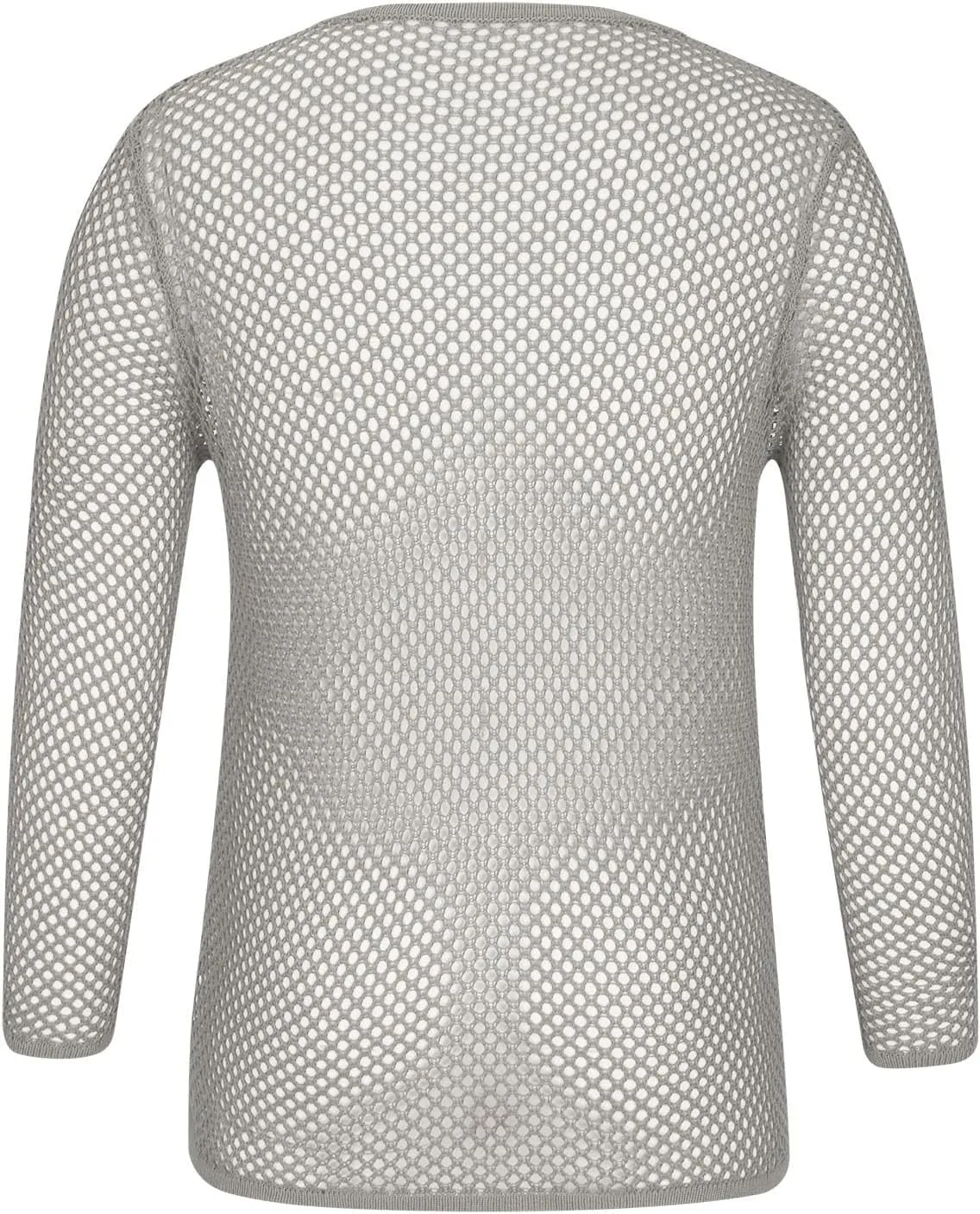 Mens Fishnet Mesh Muscle Shirts Top See Thru Workout Gym Shirts Mesh Base Layer Fishnet Sexy Top Fitted Crew Neck Tee