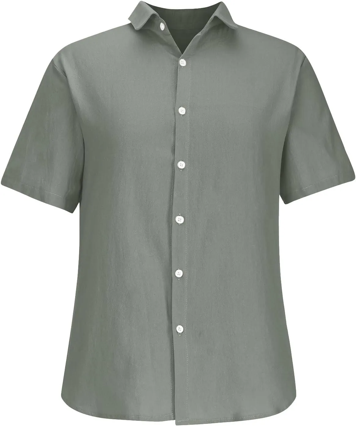 Mens Linen Shirt 2024 Summer Casual Short Sleeve Button Down Beach Lightweight Tshirt Hawaiian Vacation Shirts Outfit