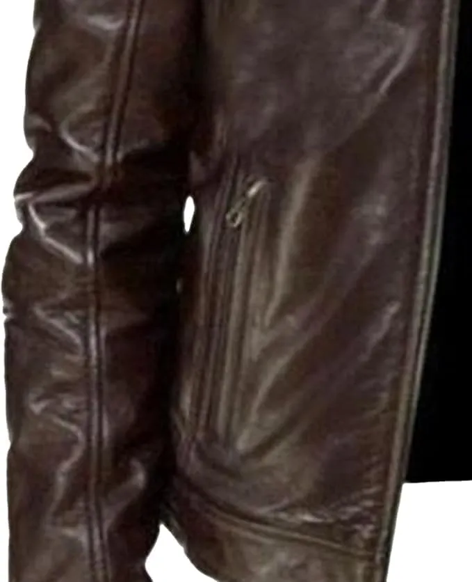 Men's Multi Pocket Pu Leather Jacket Stand Collar Zipper Cardigan Motorcycle Bomberjackets Zip Up Biker Outwear