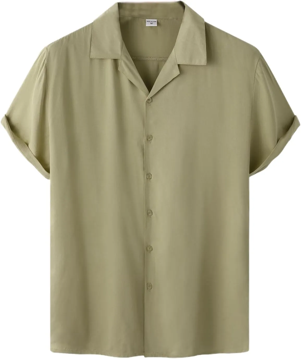 Mens Short Sleeve Shirts Casual Button Down Lightweight Vintage Comfy Tshirts Solid Camp Shirt Spring Summer Tees