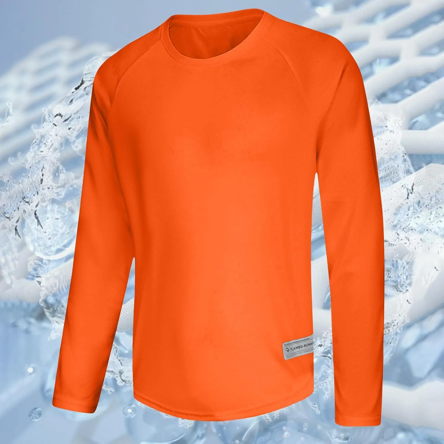 Mens Sun Protection Athletic Tshirts Plus Size UPF 50 Long Sleeve Uv SPF Tops for Fishing, Camping, Hiking Surfing