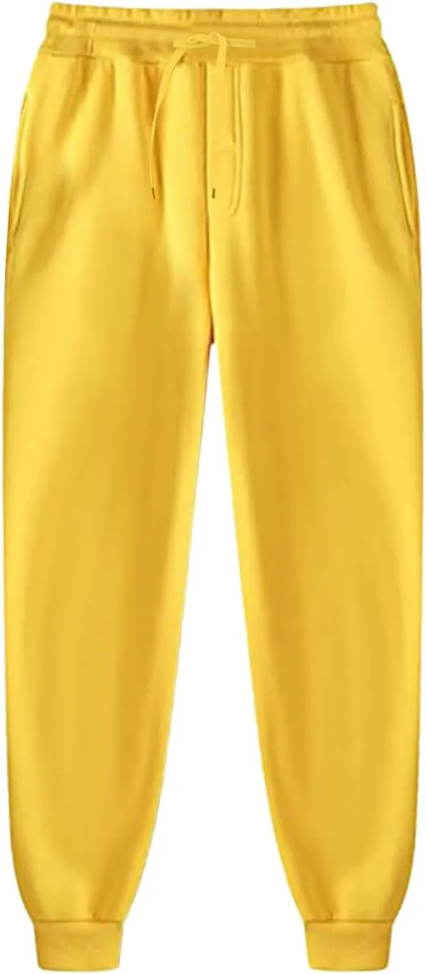 Men's Sweatpants Elastic Stretch Waist Drawstring Casual Loose Joggers Running Athletic Sports Hiking Workout Pants