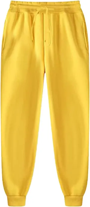 Men's Sweatpants Elastic Stretch Waist Drawstring Casual Loose Joggers Running Athletic Sports Hiking Workout Pants