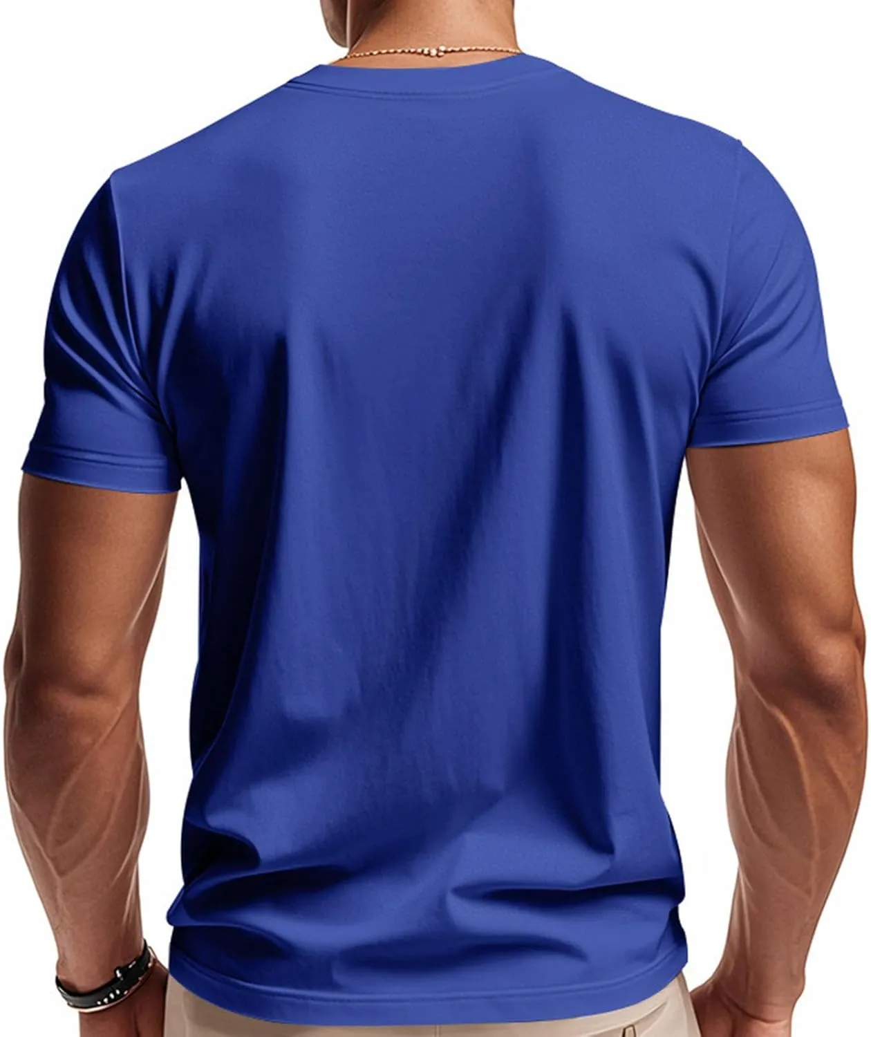 Mens V Neck Muscle Shirts Casual Short Sleeve Gym Athletic T Shirt Fashion Tee Top Sports Workout Bodybuilding Shirts