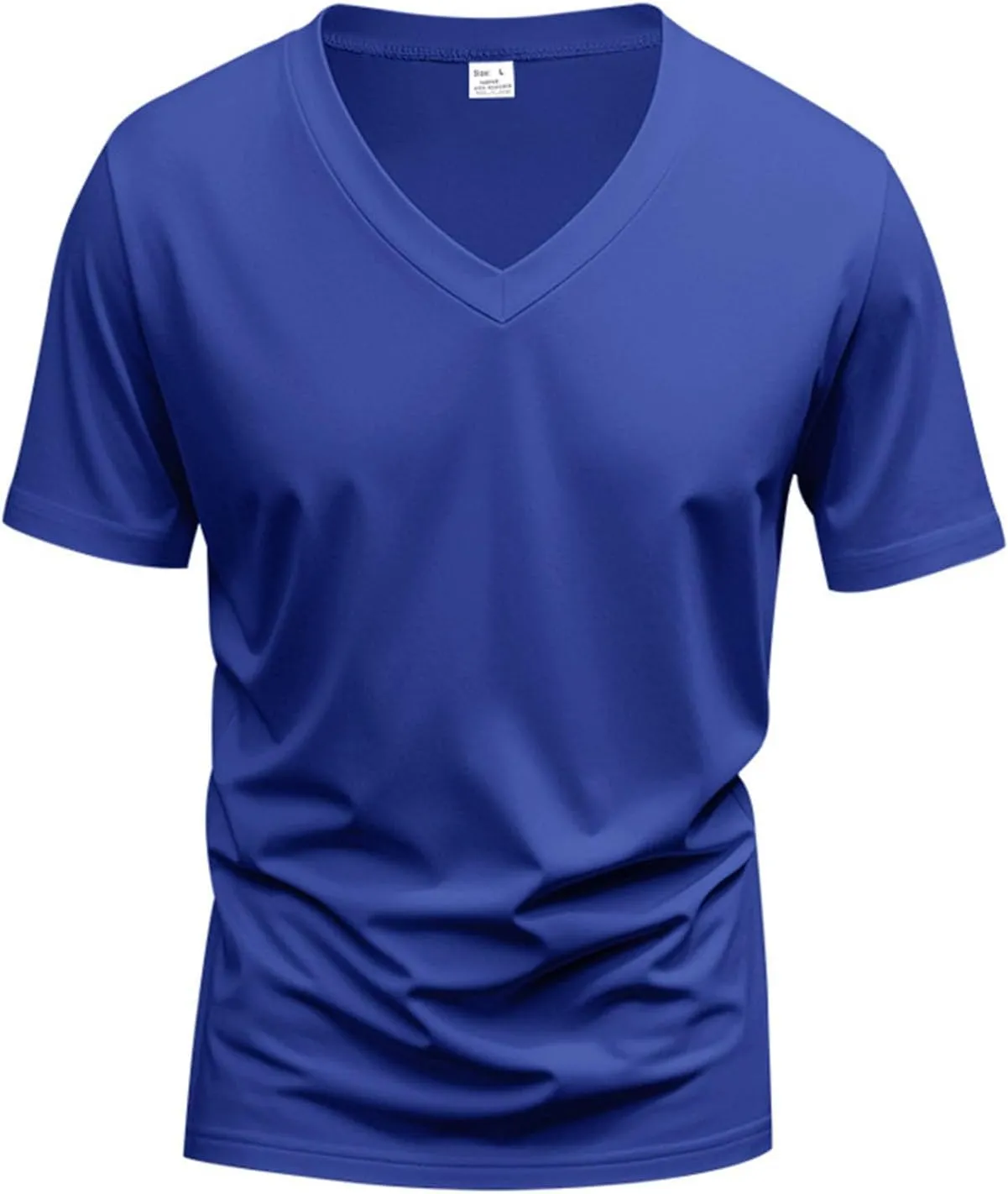 Mens V Neck Muscle Shirts Casual Short Sleeve Gym Athletic T Shirt Fashion Tee Top Sports Workout Bodybuilding Shirts