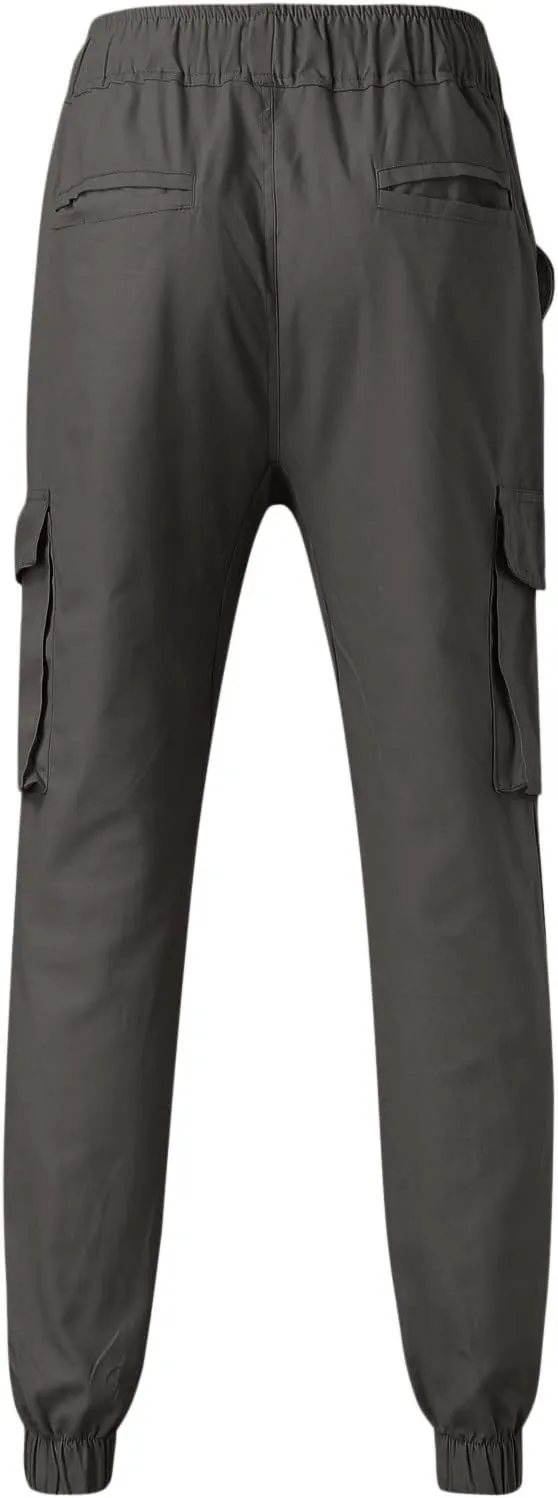 Mens Workout Cargo Sweatpants Cargo Pants Drawstring Waist Workout Outdoor Jogger Sweatpants Men Joggers Chino Cargo