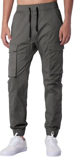 Mens Workout Cargo Sweatpants Cargo Pants Drawstring Waist Workout Outdoor Jogger Sweatpants Men Joggers Chino Cargo