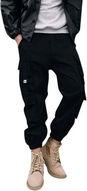 Mens Workout Cargo Sweatpants Straight-Fit Mens Cargo Pants Wild Outdoor Lightweight Mens Work Pants with Multipocket