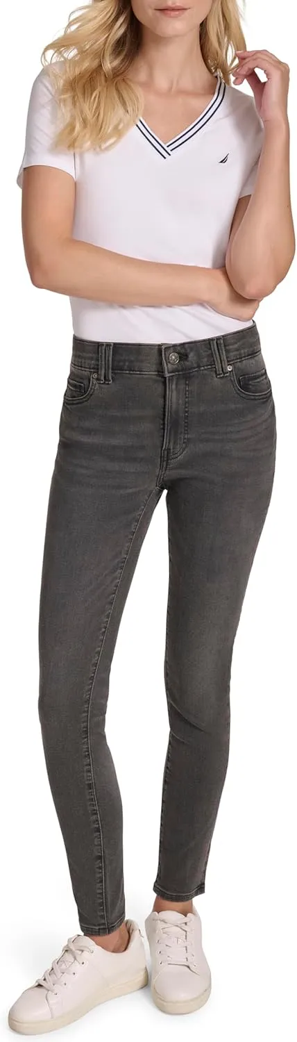 Nautica Women's High Rise Skinny Mid Rise Jeans