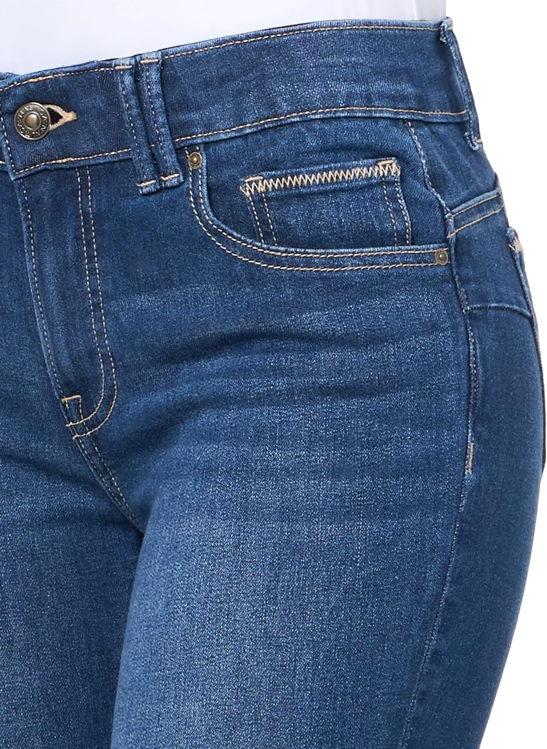 Nautica Women's High Rise Skinny Mid Rise Jeans