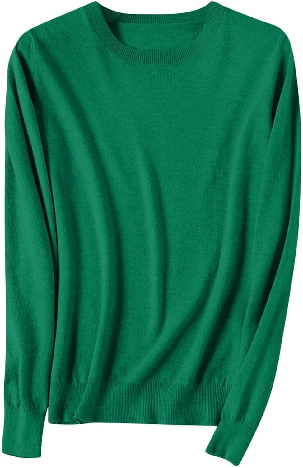 NBXNZWF Cashmere Sweaters for Women 2025 Long Sleeve Crew Neck Soft Warm Cozy Pullover Lightweight Wool Knit Jumpers Sweater