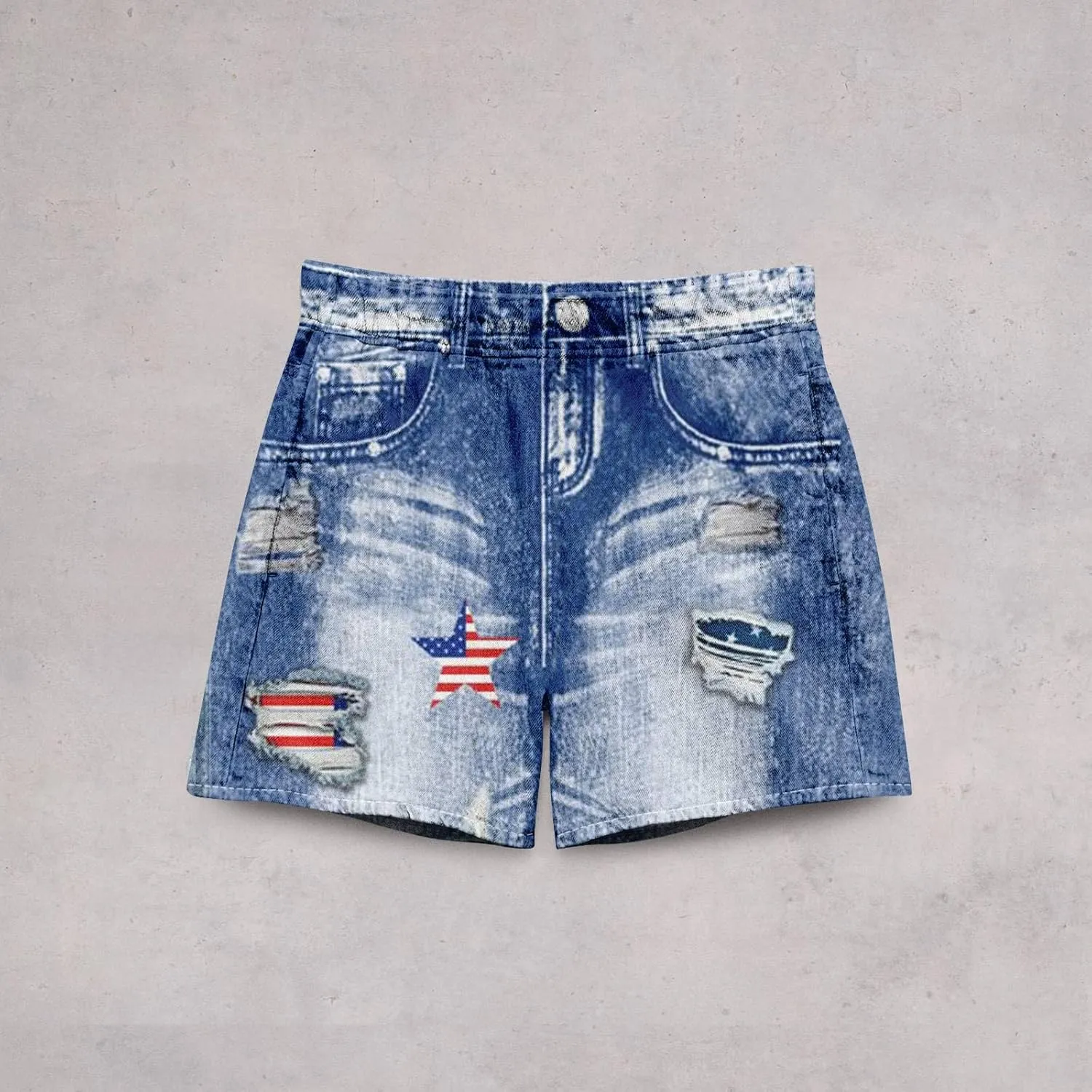 NBXNZWF Jean Shorts for Women High Waisted 2025 Summer Casual Denim Shorts Straight Leg Ripped Stretchy Jorts with Pockets
