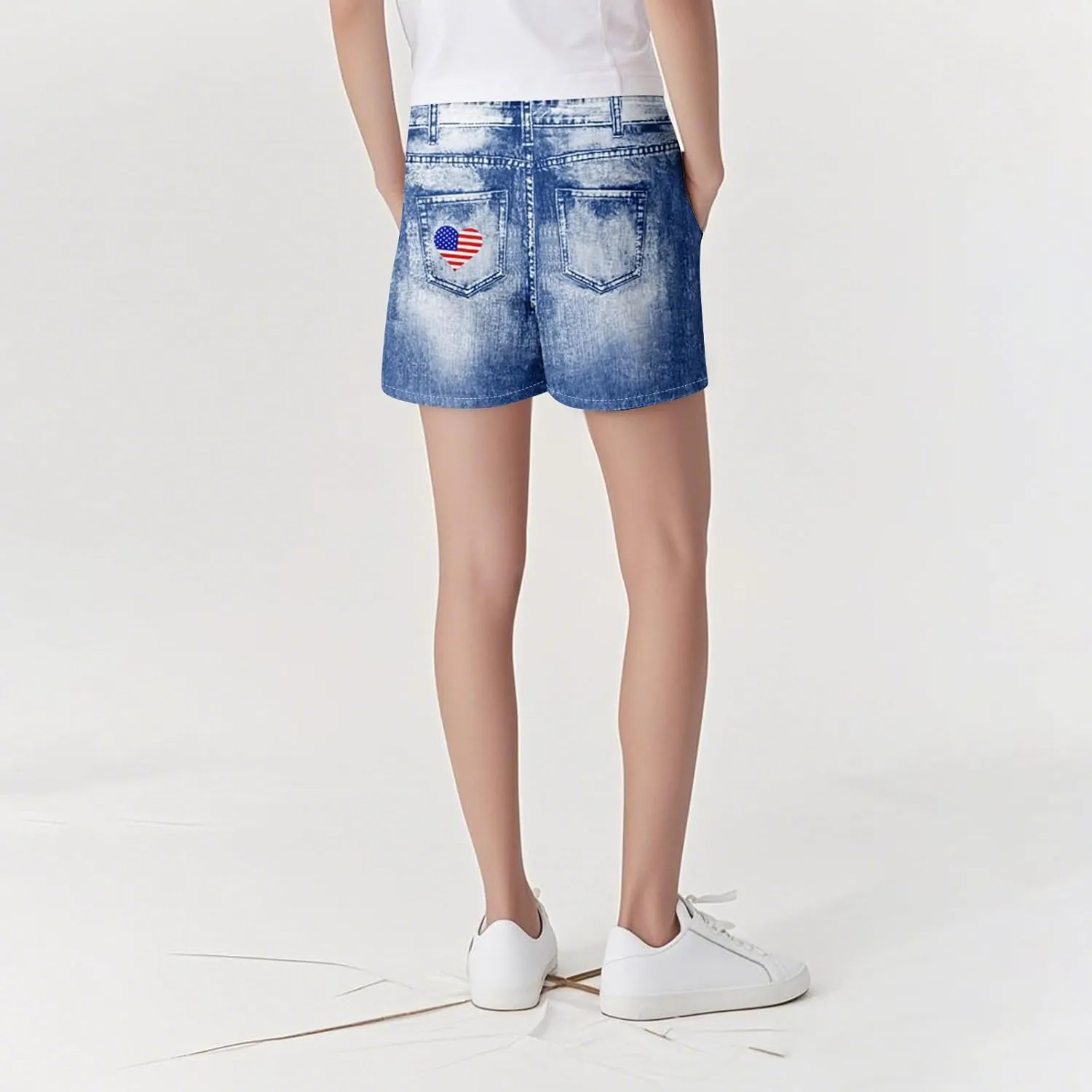 NBXNZWF Jean Shorts for Women High Waisted 2025 Summer Casual Denim Shorts Straight Leg Ripped Stretchy Jorts with Pockets