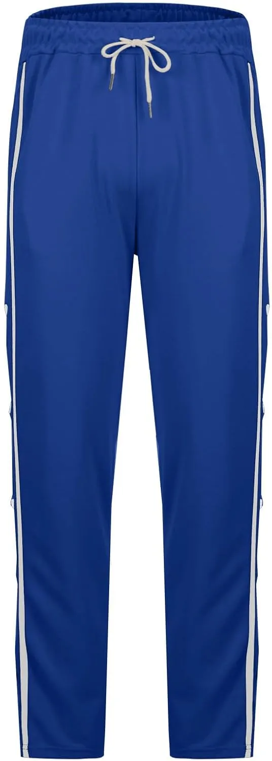 Oversized Pants for Men Side Double Button Sweatpant Soft Loose Fit Straight Leg Trousers Running Track Pants