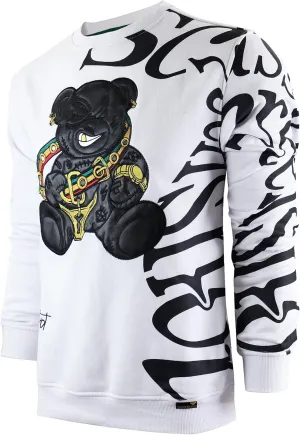 SCREENSHOT CREWNECK 3202 Mens Urban Streetwear NYC Graffiti Hip Hop Fleece Pullover Active Fashion Crew Neck Sweatshirt Top