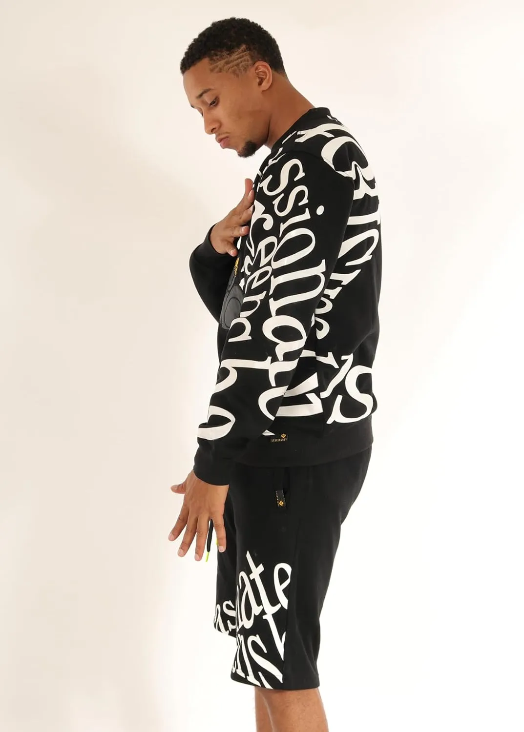 SCREENSHOT CREWNECK 3202 Mens Urban Streetwear NYC Graffiti Hip Hop Fleece Pullover Active Fashion Crew Neck Sweatshirt Top