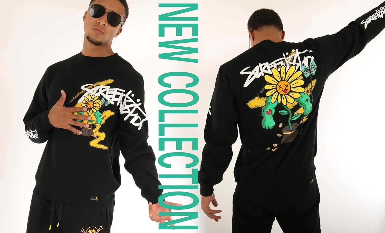 SCREENSHOT CREWNECK 3202 Mens Urban Streetwear NYC Graffiti Hip Hop Fleece Pullover Active Fashion Crew Neck Sweatshirt Top