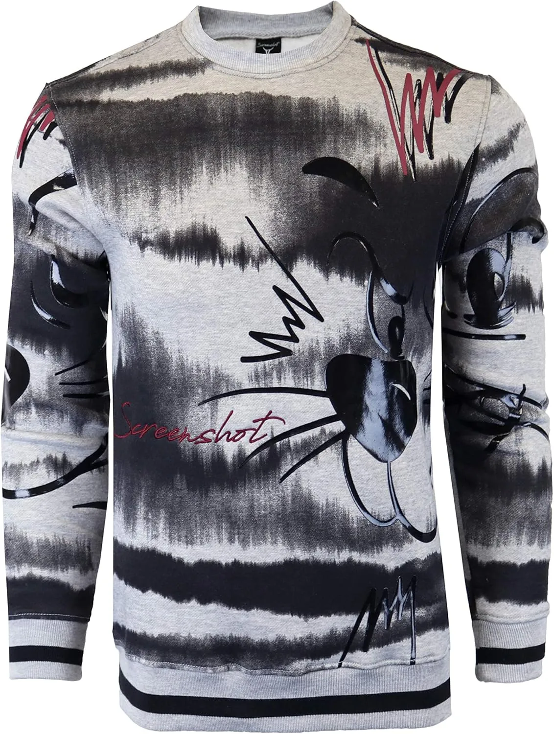 SCREENSHOT CREWNECK 9102 Mens Urban Hip Hop Premium Fleece - Pullover Activewear Street Fashion Crew Neack Sweatshirt