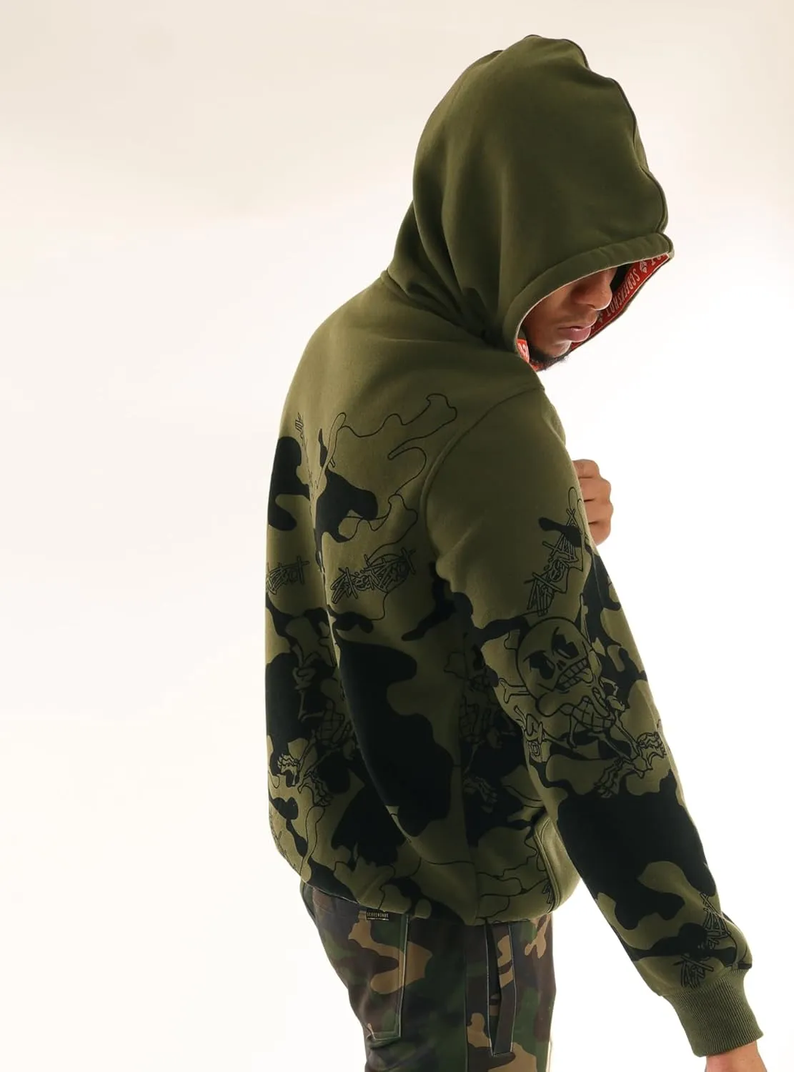 SCREENSHOT-FLEECE HOODIE 4202 Mens Urban Streetwear NYC Graffiti Embroidery Patch Fleece Pullover Sweatshirt Hoodie