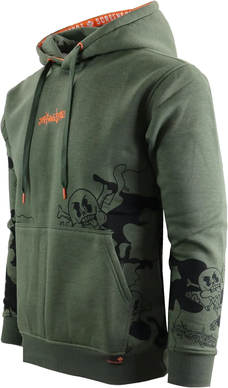 SCREENSHOT-FLEECE HOODIE 4202 Mens Urban Streetwear NYC Graffiti Embroidery Patch Fleece Pullover Sweatshirt Hoodie
