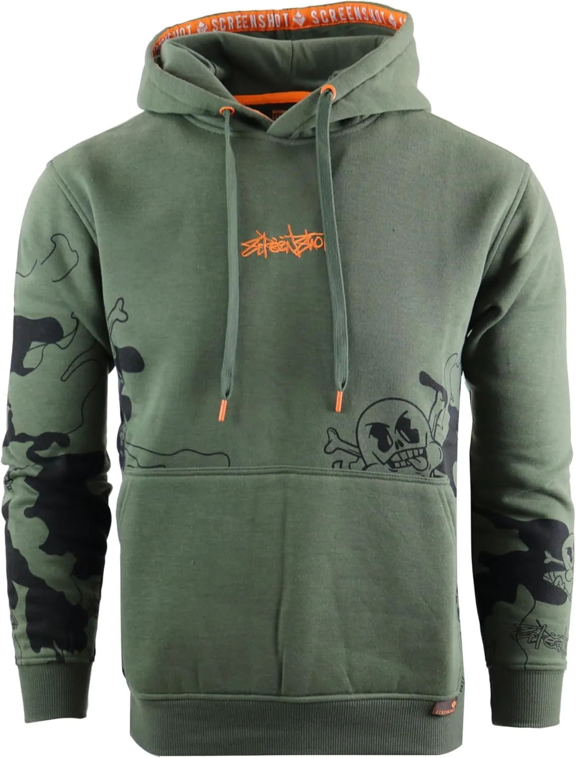 SCREENSHOT-FLEECE HOODIE 4202 Mens Urban Streetwear NYC Graffiti Embroidery Patch Fleece Pullover Sweatshirt Hoodie