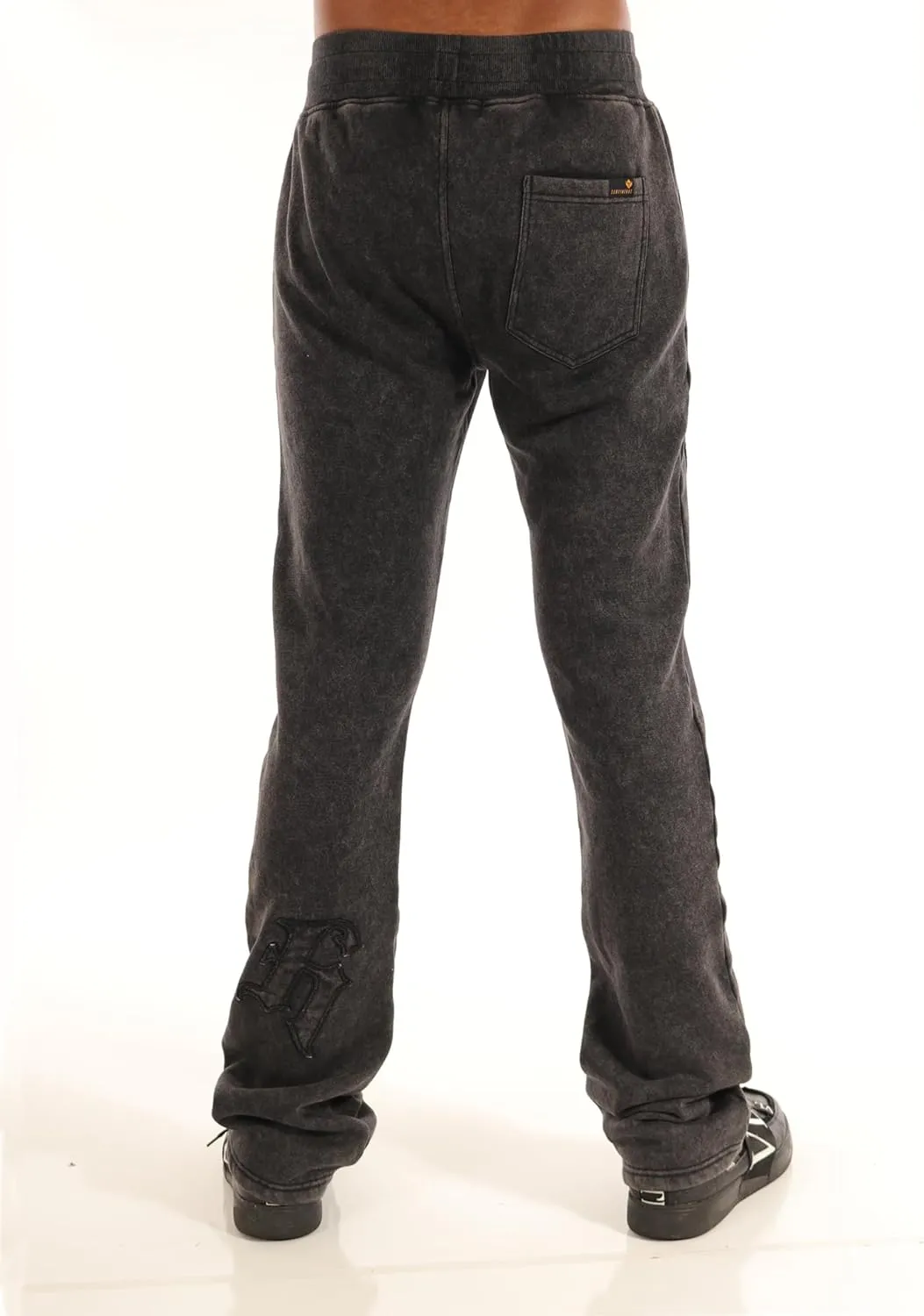 SCREENSHOT-Fleece Pants 4202 Mens Streetwear Urban Fit Fleece Pants - Stacked Fit Fashion Sweatpants Ribbed Wasteband