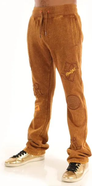 SCREENSHOT-Fleece Pants 4202 Mens Streetwear Urban Fit Fleece Pants - Stacked Fit Fashion Sweatpants Ribbed Wasteband