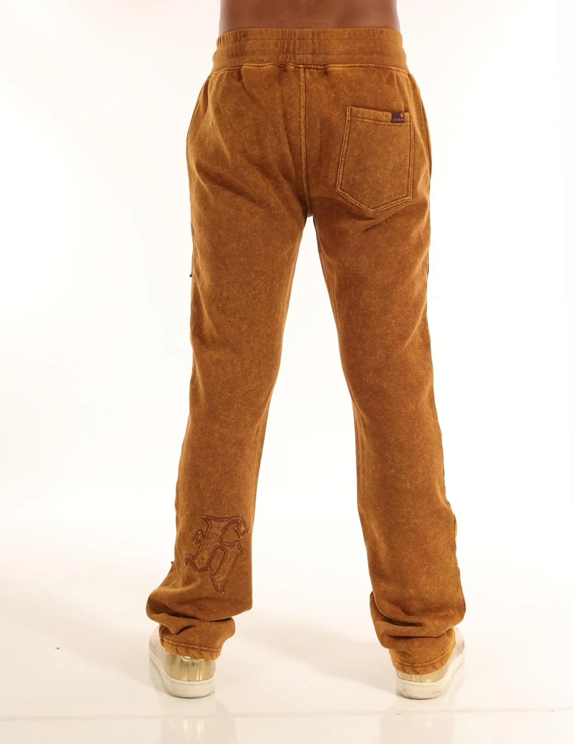 SCREENSHOT-Fleece Pants 4202 Mens Streetwear Urban Fit Fleece Pants - Stacked Fit Fashion Sweatpants Ribbed Wasteband