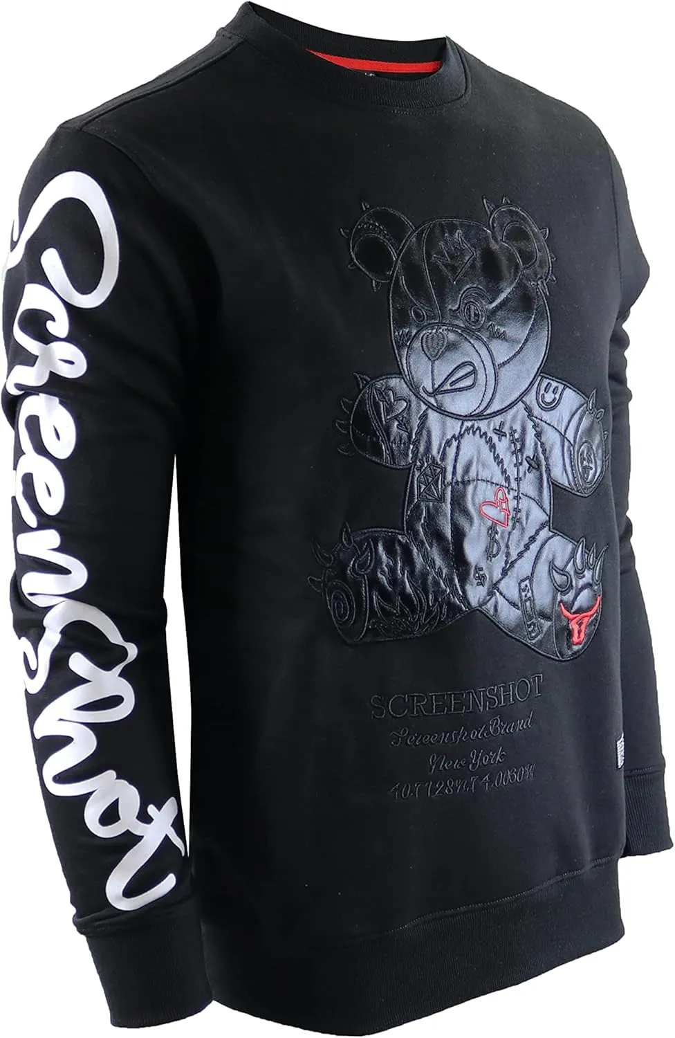 SCREENSHOT Mens Urban NYC Hip Hop Premium Fleece - Pullover Active Streetwear Fashion Crew Neck Sweatshirt