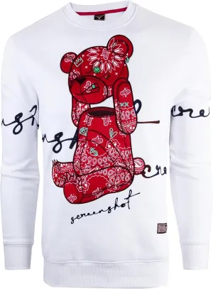 SCREENSHOT Mens Urban NYC Hip Hop Premium Fleece - Pullover Active Streetwear Fashion Crew Neck Sweatshirt