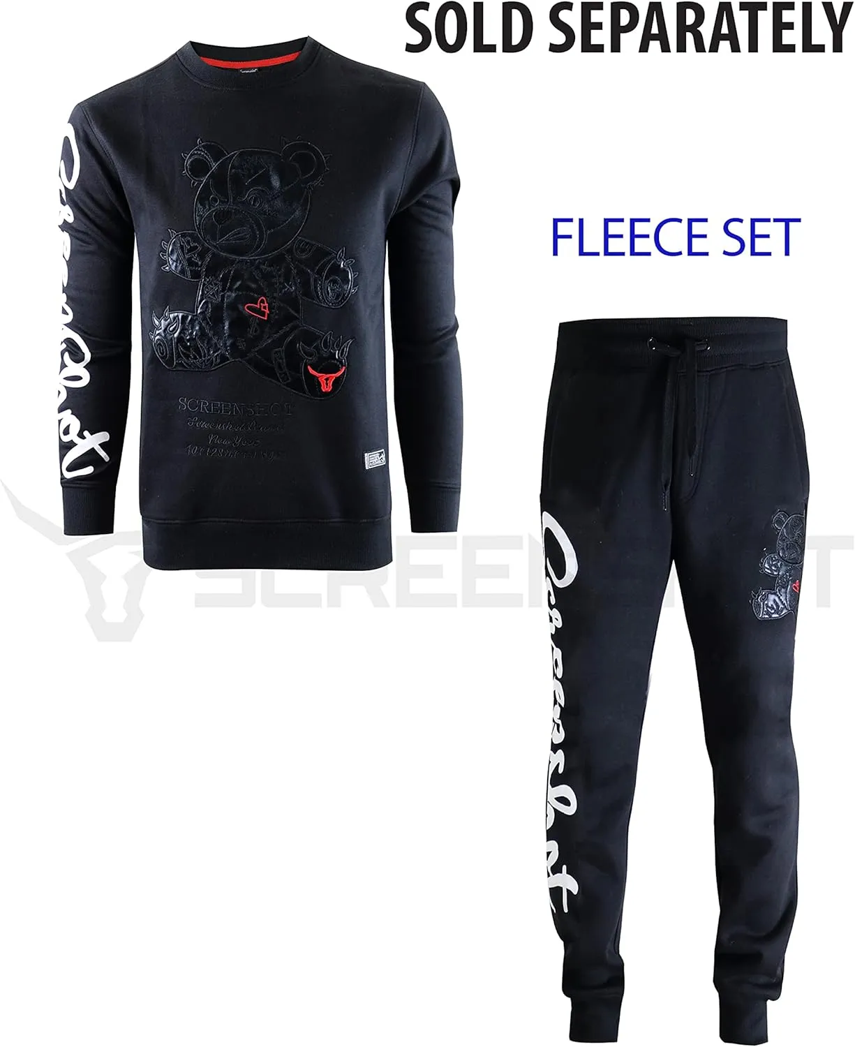 SCREENSHOT Mens Urban NYC Hip Hop Premium Fleece - Pullover Active Streetwear Fashion Crew Neck Sweatshirt