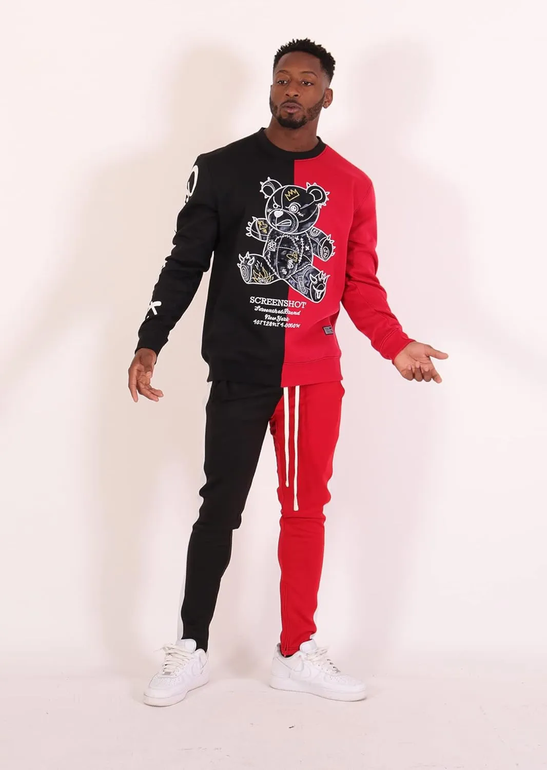 SCREENSHOT Mens Urban NYC Hip Hop Premium Fleece - Pullover Active Streetwear Fashion Crew Neck Sweatshirt