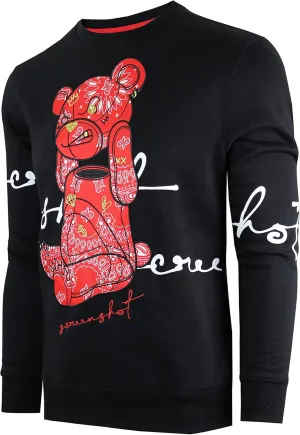 SCREENSHOT Mens Urban NYC Hip Hop Premium Fleece - Pullover Active Streetwear Fashion Crew Neck Sweatshirt