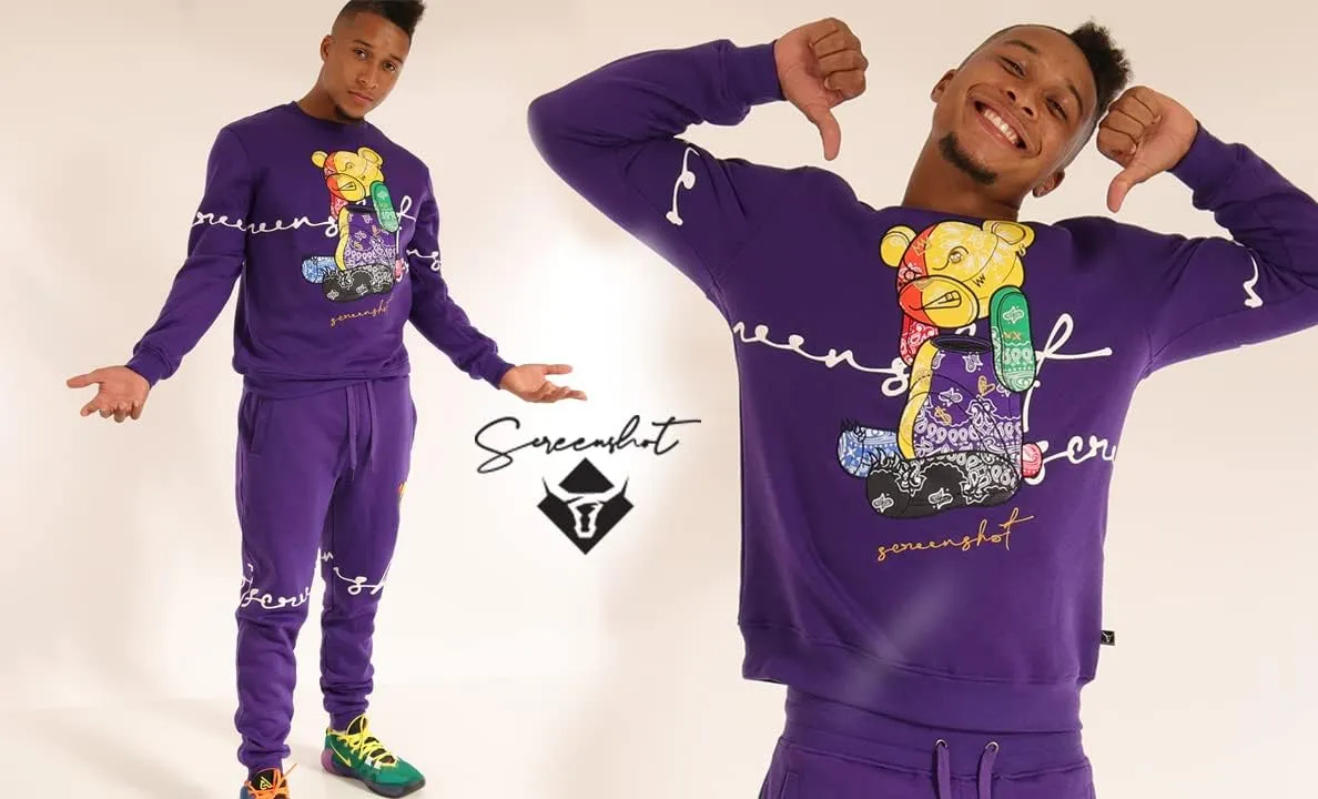 SCREENSHOT Mens Urban NYC Hip Hop Premium Fleece - Pullover Active Streetwear Fashion Crew Neck Sweatshirt