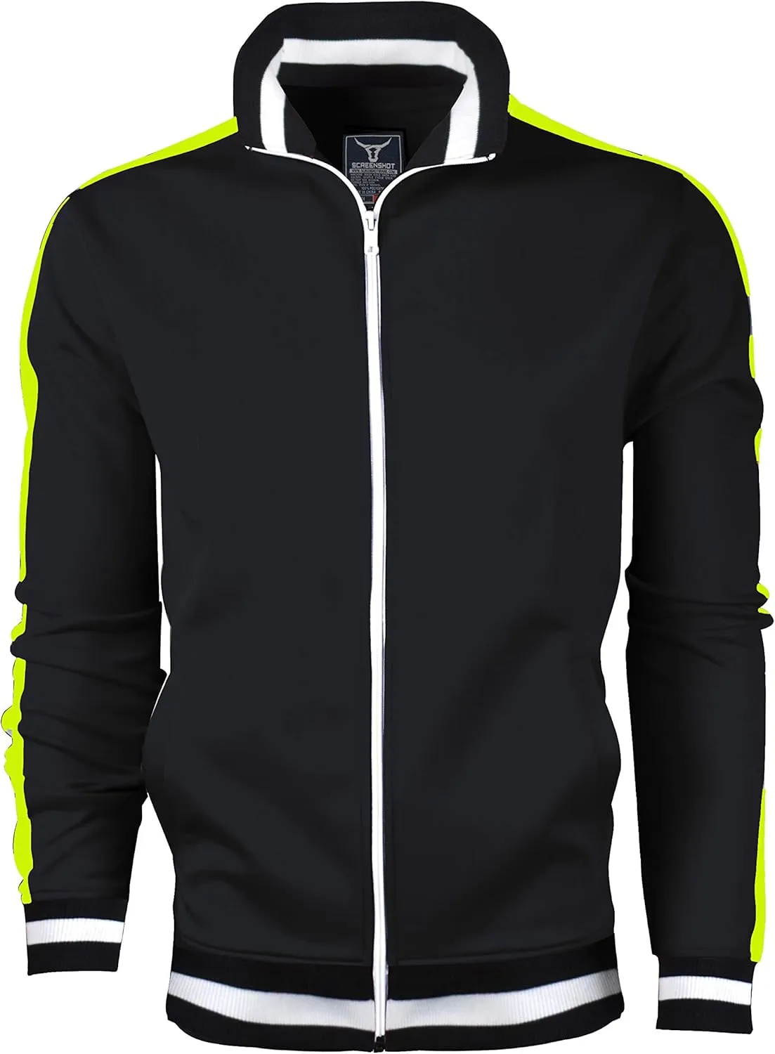 SCREENSHOT-Track Jacket Mens Urban Hip Hop Premium Track Jacket - Slim Fit Side Taping Sportswear Urbanwear Streetwear Top