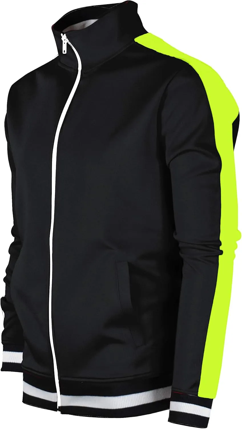 SCREENSHOT-Track Jacket Mens Urban Hip Hop Premium Track Jacket - Slim Fit Side Taping Sportswear Urbanwear Streetwear Top