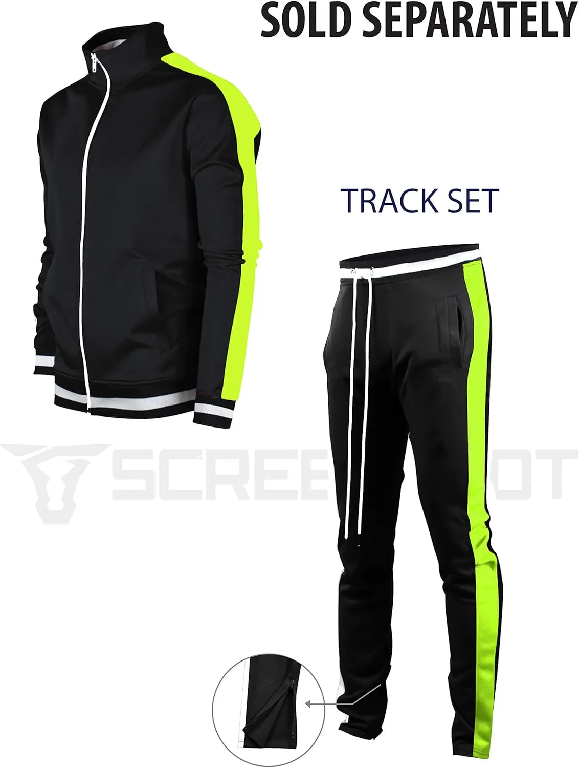 SCREENSHOT-Track Jacket Mens Urban Hip Hop Premium Track Jacket - Slim Fit Side Taping Sportswear Urbanwear Streetwear Top