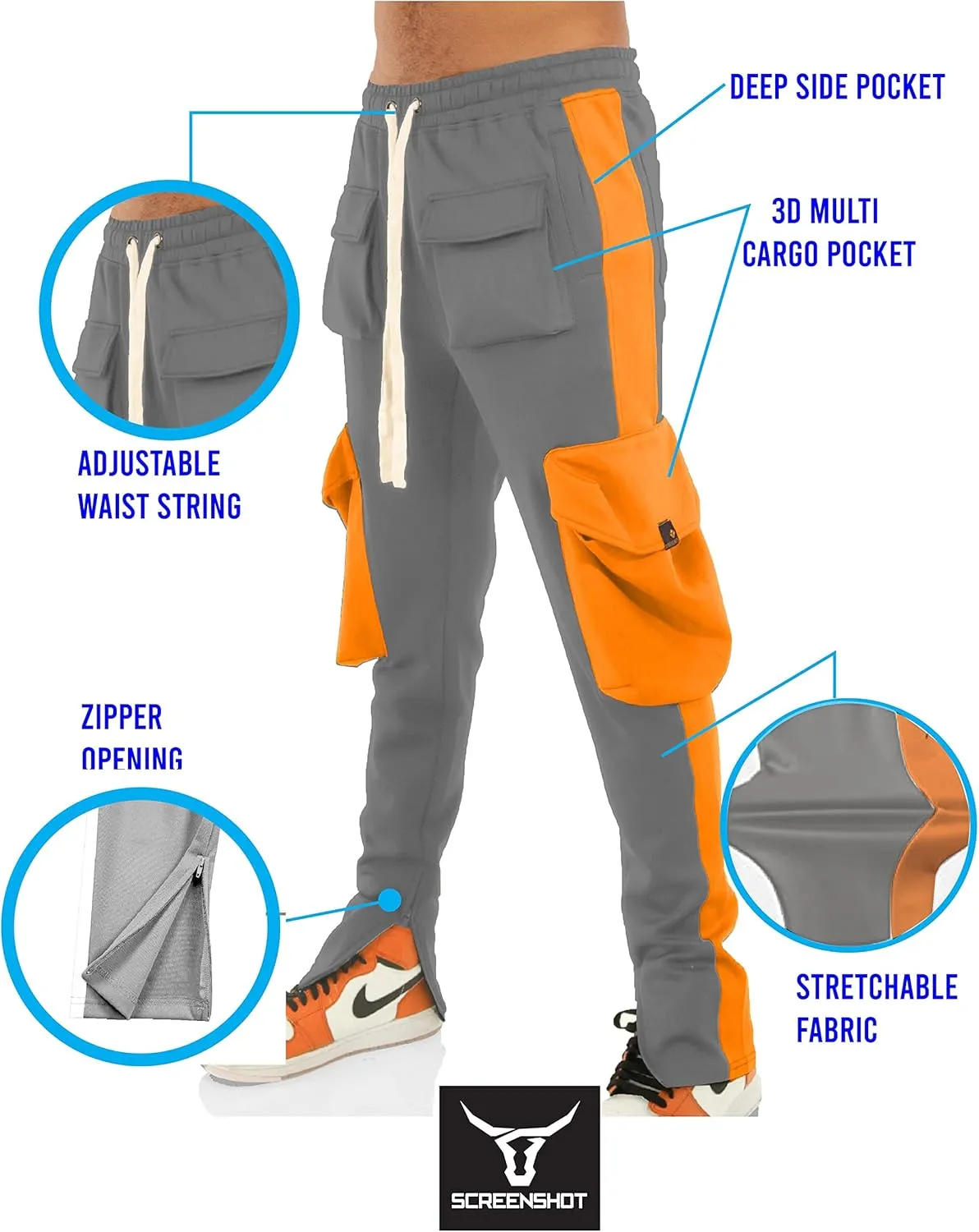 SCREENSHOT-Track Pants Basic Mens Premium Slim Fit Athletic Fitness Fashion Urban Lifestyle Streetwear Bottoms