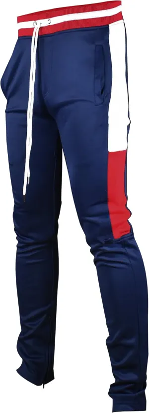 SCREENSHOT-Track Pants Basic Mens Premium Slim Fit Athletic Fitness Fashion Urban Lifestyle Streetwear Bottoms
