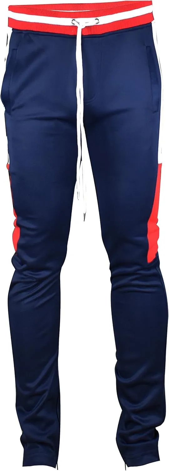 SCREENSHOT-Track Pants Basic Mens Premium Slim Fit Athletic Fitness Fashion Urban Lifestyle Streetwear Bottoms